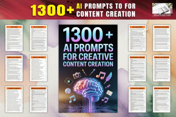 Download 1300+AI Prompts for Creative Content Cr - Premium Resources