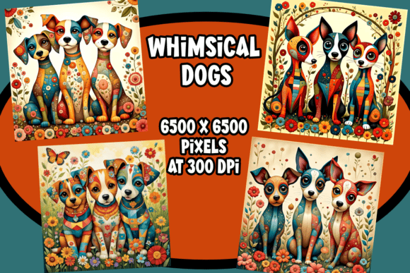 Download Enchanted Paws: Colorful Canine - Premium Resources
