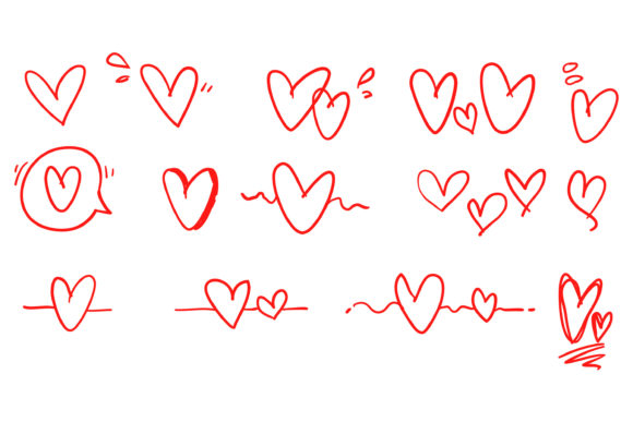 Download Doodle Heart Love Illustration - Heart love Collection