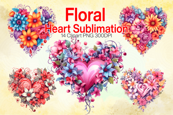 Download Watercolor Floral Heart Clipart PNG - Watercolor Collection