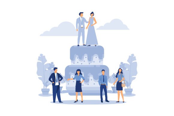 Download Vector Illustration of a Big Wedding - Wedding Collection