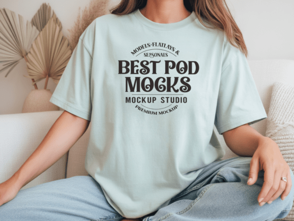 Download Color Blast 1745 Sea Glass Tshirt Mockup - Tshirt Collection
