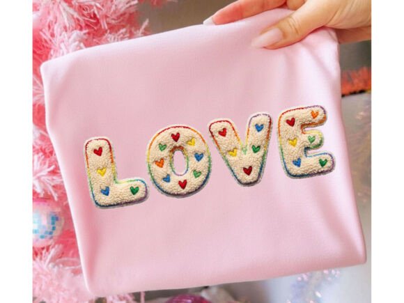 Download LOVE Rainbow Faux Yarn Valentine Tshirt Png - Tshirt Collection