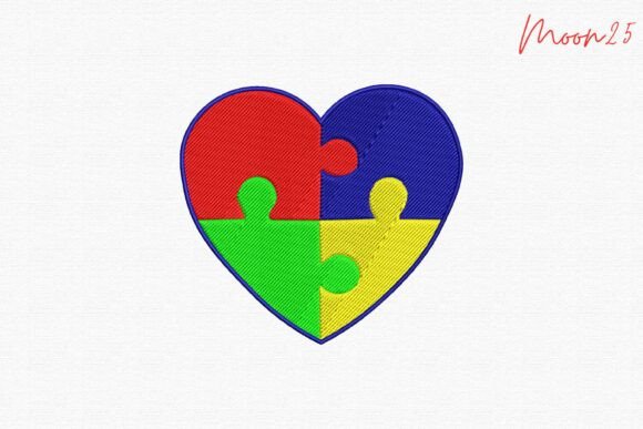 Download Autism Puzzle Heart Love - Heart love Collection