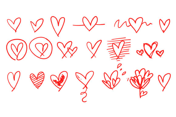 Download Doodle Heart Love Illustration - Heart love Collection