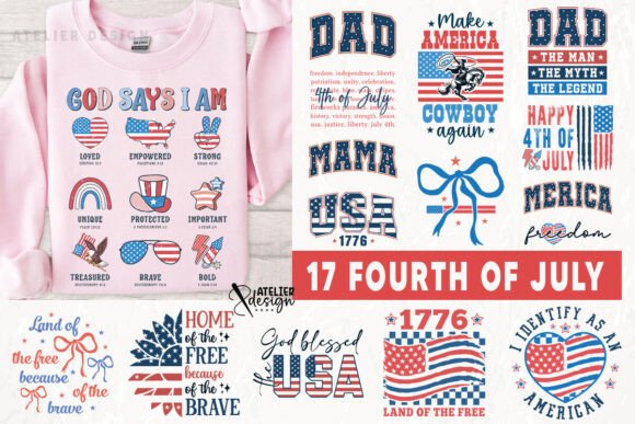 Download 17 Retro 4th of July PNG Bundle, Tshirt - Tshirt Collection