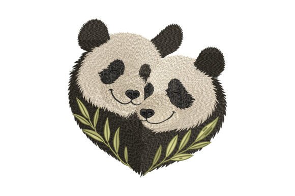 Download Panda Couple Heart Love - Heart love Collection