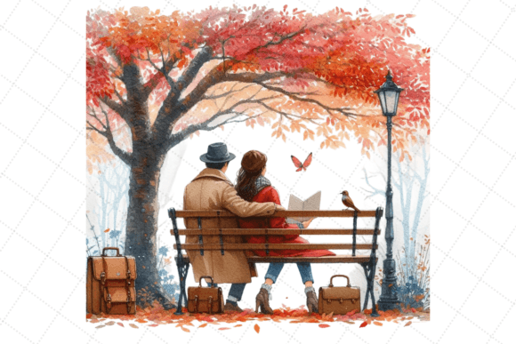 Download Watercolor a Clip Art of Romantic Couple - Watercolor Collection