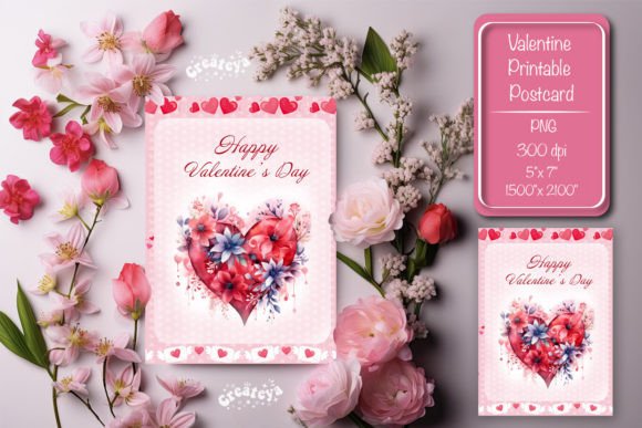 Download Printable Valentine Card Watercolor - Watercolor Collection