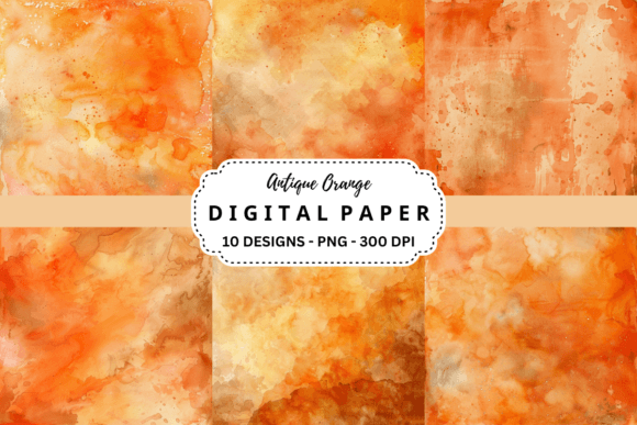 Download Watercolor Antique Orange Background - Watercolor Collection