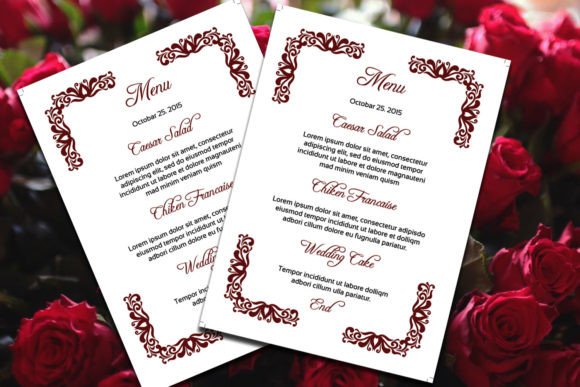 Download Printable Wedding Menu Card Template - Wedding Collection