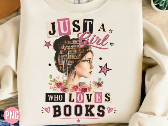 Download Girl Loves Books Retro PNG T-Shirt - Retro png Collection