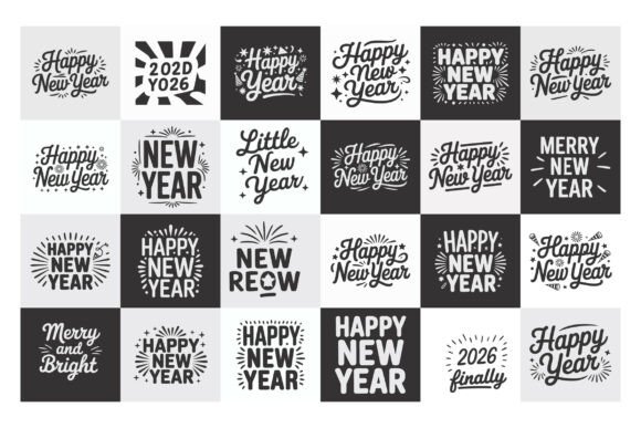 Download Happy New Year 2026 SVG Bundle, Tshirt - Tshirt Collection