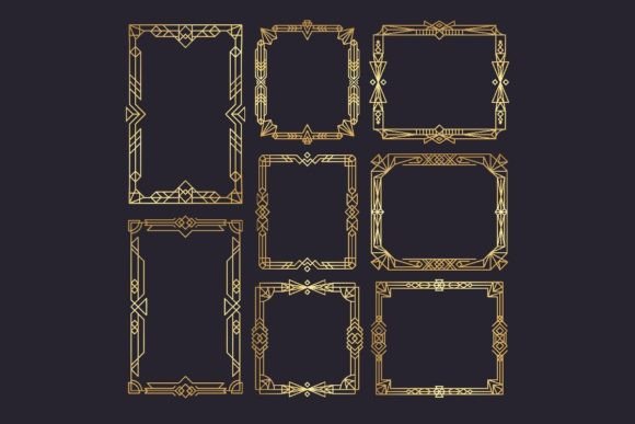 Download Art Deco Frames. Wedding Frames Template - Wedding Collection