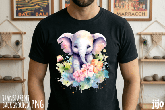 Download Elephant Flowers Watercolor Animal PNG - Watercolor Collection