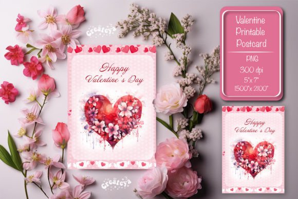 Download Printable Valentine Card Watercolor - Watercolor Collection