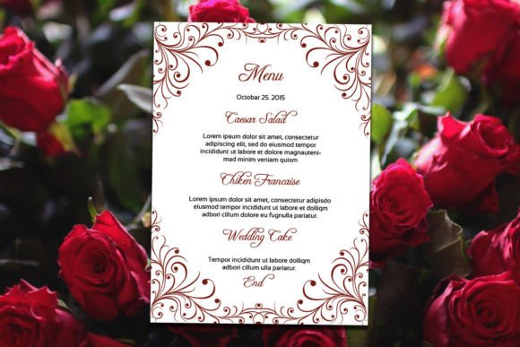 Download Printable Wedding Menu Card Template - Wedding Collection