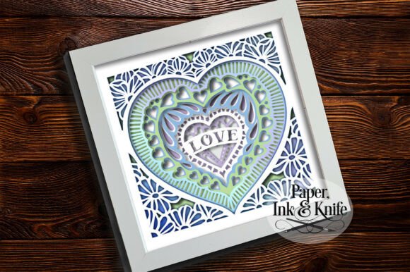 Download Heart Love Shadowbox SVG - Heart love Collection