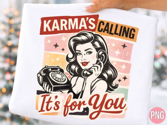 Download Karma's Calling It's for You Retro PNG - Retro png Collection
